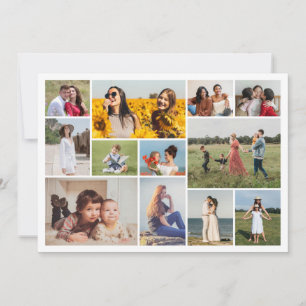 Create Your Own 12 Photo Collage Greeting Card