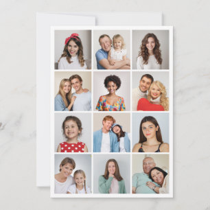 Create Your Own 12 Photo Collage Greeting  Card