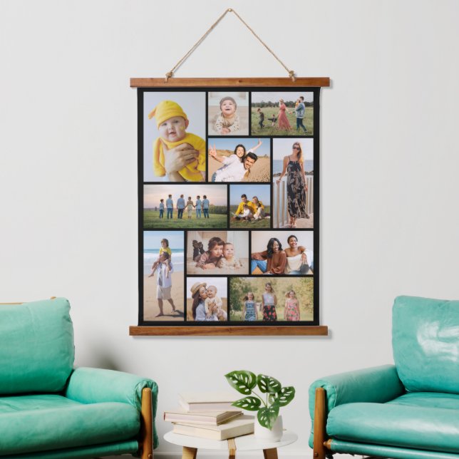 Create Your Own 12 Photo Collage Hanging Tapestry (Living Room)