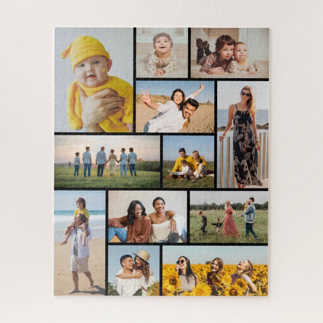 Create Your Own 12 Photo Collage Jigsaw Puzzle (Vertical)