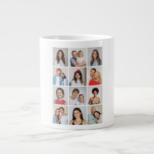 Create Your Own 12 Photo Collage Large Coffee Mug