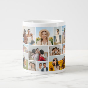 Create Your Own 12 Photo Collage Large Coffee Mug