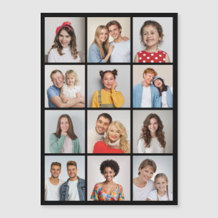 Create Your Own 12 Photo Collage Magnetic Card