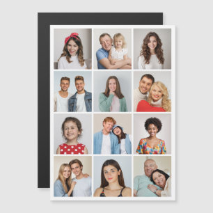 Create Your Own 12 Photo Collage Magnetic Card
