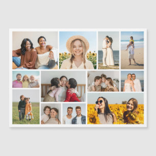 Create Your Own 12 Photo Collage Magnetic Card