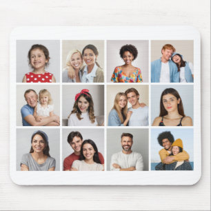 Create Your Own 12 Photo Collage Mouse Mat