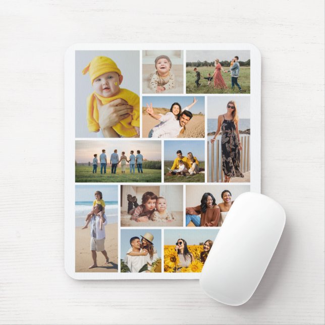 Create Your Own 12 Photo Collage Mouse Mat (With Mouse)