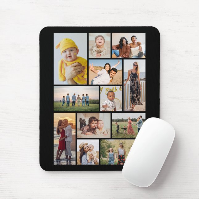 Create Your Own 12 Photo Collage Mouse Mat (With Mouse)