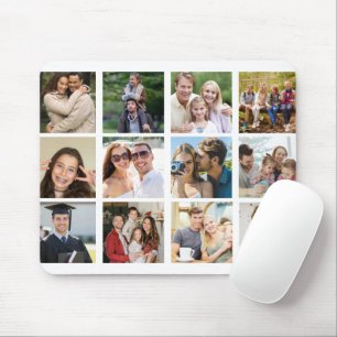Create your Own 12 Photo Collage Mouse Mat