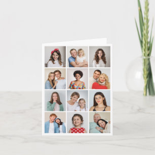 Create Your Own 12 Photo Collage  Note Card
