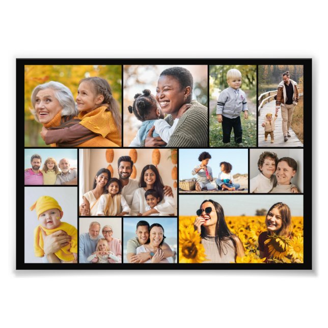 Create Your Own 12 Photo Collage Photo Enlargement (Front)
