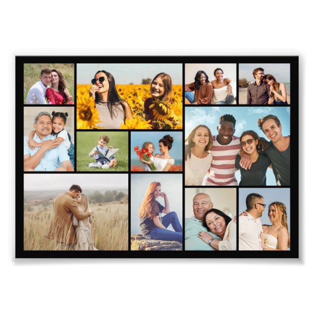 Create Your Own 12 Photo Collage Photo Enlargement (Front)