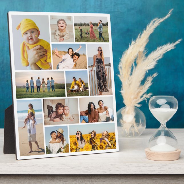 Create Your Own 12 Photo Collage Plaque (Side)