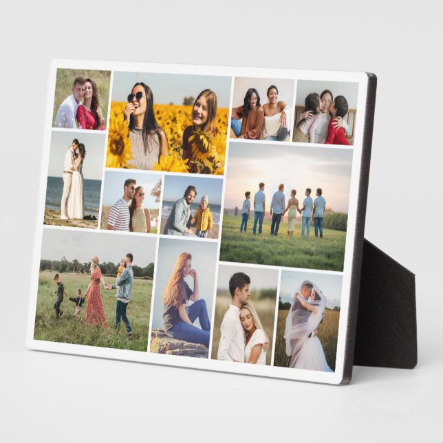 Create Your Own 12 Photo Collage Plaque (Side)