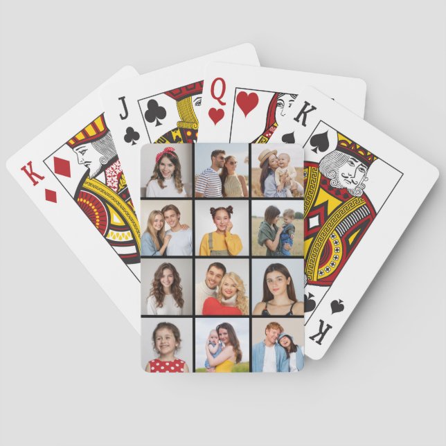 Create Your Own 12 Photo Collage Playing Cards (Back)