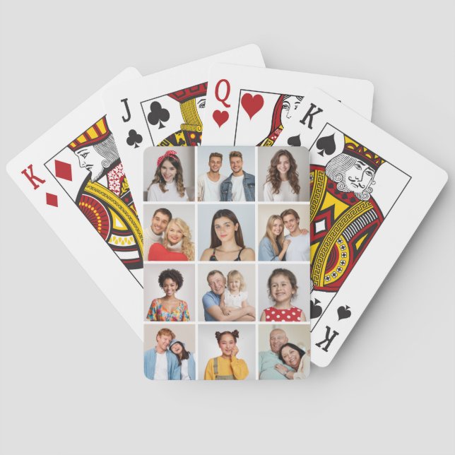 Create Your Own 12 Photo Collage Playing Cards (Back)