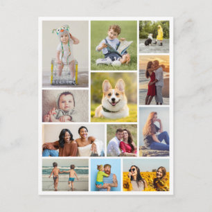 Create Your Own 12 Photo Collage Postcard