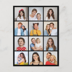 Create Your Own 12 Photo Collage Postcard