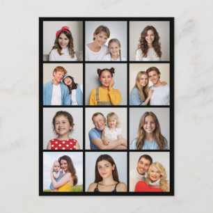 Create Your Own 12 Photo Collage Postcard