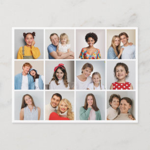 Create Your Own 12 Photo Collage Postcard