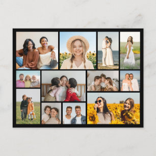 Create Your Own 12 Photo Collage Postcard