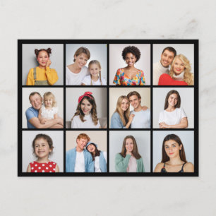 Create Your Own 12 Photo Collage Postcard