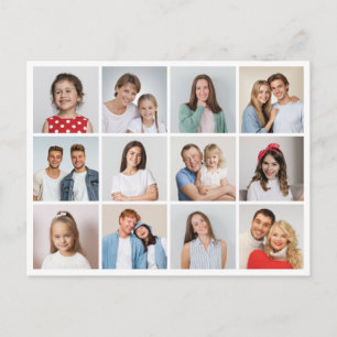Create Your Own 12 Photo Collage Postcard