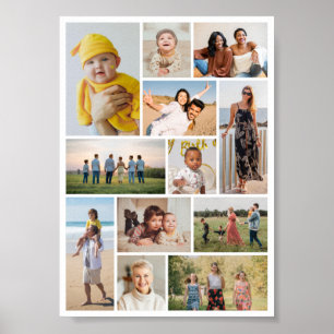 Create Your Own 12 Photo Collage Poster