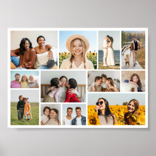 Create Your Own 12 Photo Collage Poster