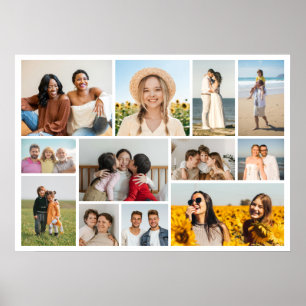 Create Your Own 12 Photo Collage Poster