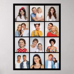 Create Your Own 12 Photo Collage  Poster