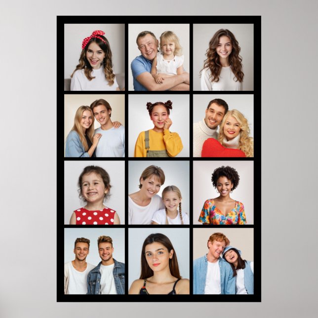 Create Your Own 12 Photo Collage  Poster (Front)