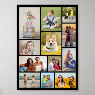 Create Your Own 12 Photo Collage Poster