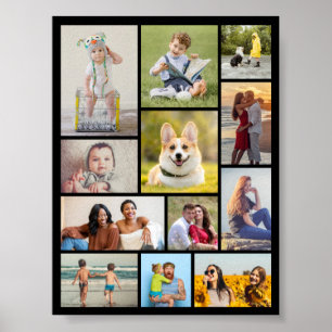 Create Your Own 12 Photo Collage Poster