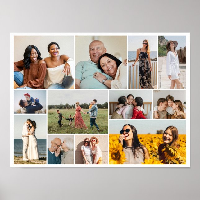 Create Your Own 12 Photo Collage Poster (Front)