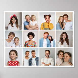 Create Your Own 12 Photo Collage  Poster