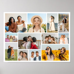 Create Your Own 12 Photo Collage Poster