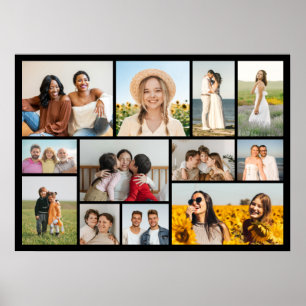 Create Your Own 12 Photo Collage Poster