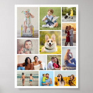 Create Your Own 12 Photo Collage Poster