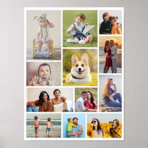Create Your Own 12 Photo Collage Poster