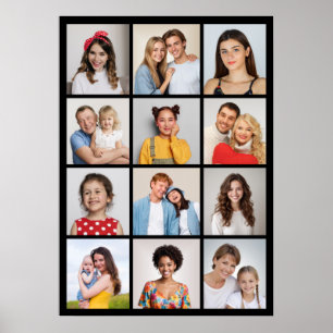 Create Your Own 12 Photo Collage Poster