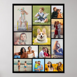 Create Your Own 12 Photo Collage Poster