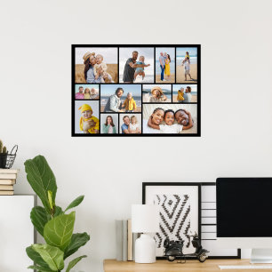 Create Your Own 12 Photo Collage Poster