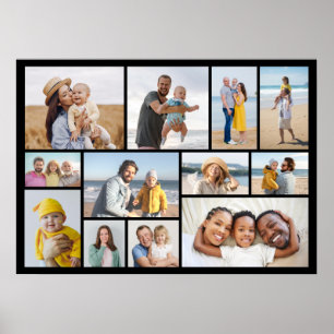 Create Your Own 12 Photo Collage Poster
