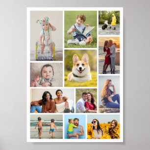 Create Your Own 12 Photo Collage Poster
