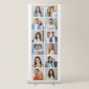 Create Your Own 12 Photo Collage Retractable Banner