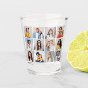 Create Your Own 12 Photo Collage Shot Glass