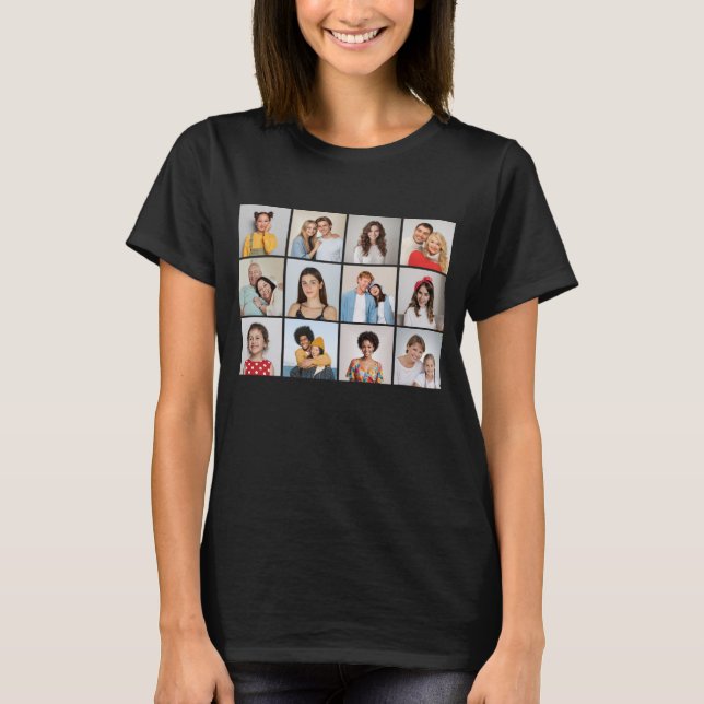 Create Your Own 12 Photo Collage T-Shirt (Front)