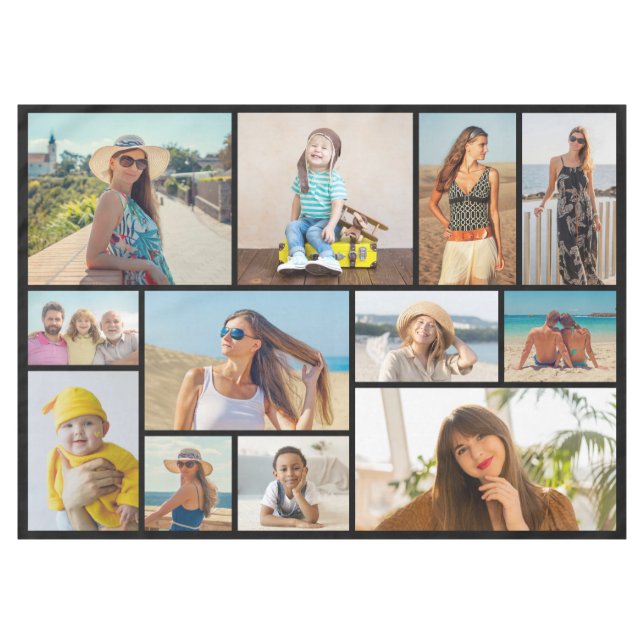 Create Your Own 12 Photo Collage  Tablecloth (Front (Horizontal))