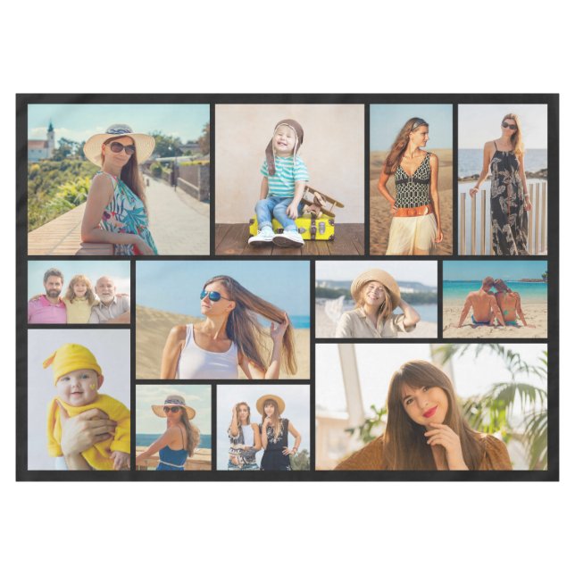 Create Your Own 12 Photo Collage  Tablecloth (Front (Horizontal))